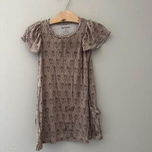 $23 ADD ON brave little ones! purple gray‎ bamboo floral dress